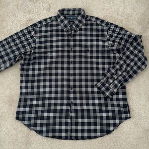 Ralph Lauren Classic Fit cream & White Patterned Button Down Shirt / Size XXL